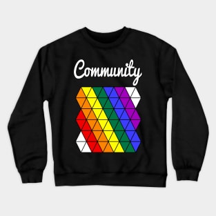 Pride Community triangle rainbow colors gift Crewneck Sweatshirt